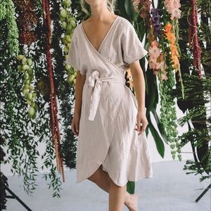 Linenfox Mimosa Linen Wrap Dress